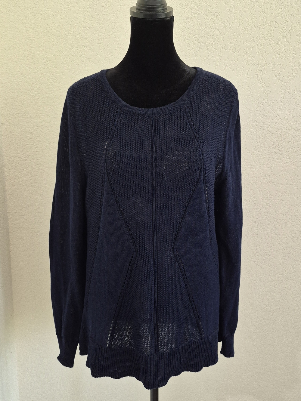 Apt. 9 Navy Scoop Neck Knit Sweater